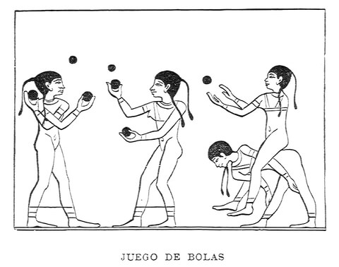 Ancient Egyptian Depiction Of Balls Game Coloring Page